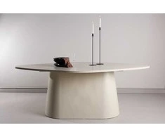 Venture Design Valgomojo stalas Diamond 210x110x75 cm Smėlio spalvos MDF