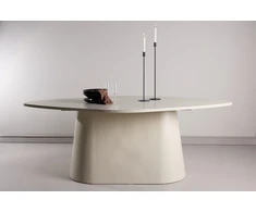 Venture Design Valgomojo stalas Diamond 210x110x75 cm Smėlio spalvos MDF
