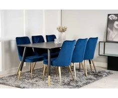 Venture Design Valgomojo stalas, Dipp, 180x90 cm, Juodas