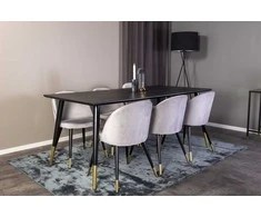 Venture Design Valgomojo stalas, Dipp, 180x90 cm, Juodas