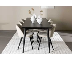 Venture Design Valgomojo stalas Ellis 230x85 cm Juodas
