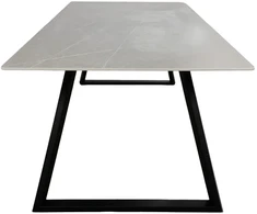 Venture Design Valgomojo stalas Estelle 200x90 cm, juodas/tamsiai pilkas