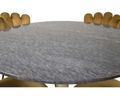 Venture Design Valgomojo stalas Estelle 106x75 cm Juodas marmuras