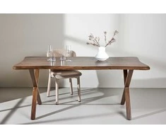 Venture Design Valgomojo stalas Fiona 180x90x75 cm riešutmedžio MDF