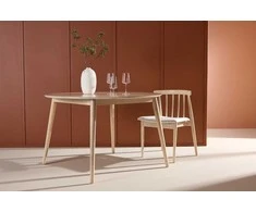 Venture Design Valgomojo stalas, Flora, ø120 cm, baltas apdirbimas