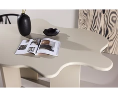Venture Design Valgomojo stalas Flower 190x123x76 cm, smėlio spalvos MDF