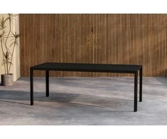 Venture Design Valgomojo stalas Giardini 200x90x72 cm Juodas Aliuminis