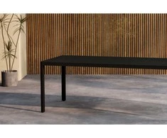 Venture Design Valgomojo stalas Giardini 200x90x72 cm Juodas Aliuminis