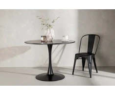 Venture Design Valgomojo stalas, Glade, ø100 cm, Juodas