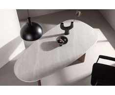 Venture Design Valgomojo stalas, Grönvik, 180x90 cm, Šviesiai pilkas