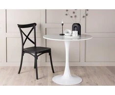 Venture Design Valgomojo stalas, Hamden, ø80 cm, Balta