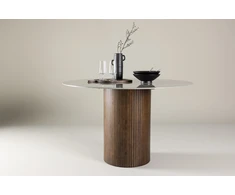 Venture Design Valgomojo stalas, Härön, Ø120x74 cm, Mocca