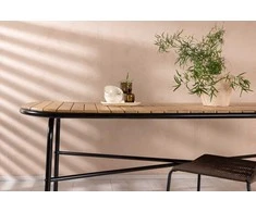 Venture Design Valgomojo stalas, Holmbeck, 90x200 cm, Juodas