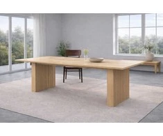 Venture Design Valgomojo stalas Humle 200x100x75 cm natūralaus kaučiuko medienos