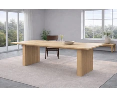 Venture Design Valgomojo stalas Humle 200x100x75 cm natūralaus kaučiuko medienos