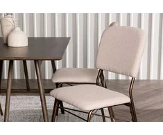 Venture Design Valgomojo stalas ir kėdžių komplektas Kaseidon ir Seda 80x120 cm Ruda Smėlio spalva