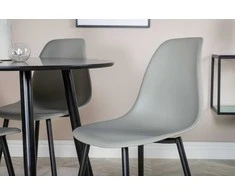 Venture Design Valgomojo stalas ir kėdžių komplektas Plaza 100x75 cm juodas plastikas
