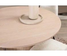 Venture Design Valgomojo stalas ir kėdžių komplektas Bianca 110x74 cm Balta audinys Juoda 4 kėdės