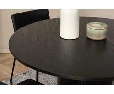 Venture Design Valgomojo stalas ir kėdžių komplektas Bianca 110x74 cm Juodas