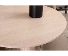 Venture Design Valgomojo stalas ir kėdžių rinkinys Bianca 110x74 cm Juoda Smėlio MDF Audinys