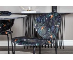Venture Design Valgomojo stalas ir kėdžių komplektas Estelle Apvalus valgomojo stalas 106x75 cm Juodas