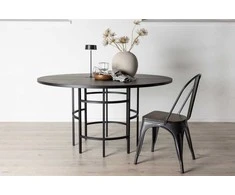 Venture Design Valgomojo stalas, Kopenhaga, ø140 cm, Juodas