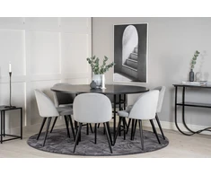 Venture Design Valgomojo stalas, Kopenhaga, ⌀140 cm, Juodas