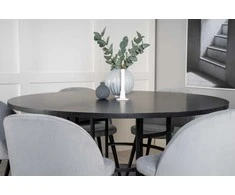 Venture Design Valgomojo stalas, Kopenhaga, ⌀140 cm, Juodas