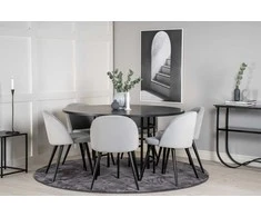 Venture Design Valgomojo stalas, Kopenhaga, ⌀140 cm, Juodas