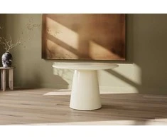 Venture Design Valgomojo stalas Lanzo 120 cm, smėlio spalvos MDF