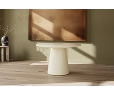 Venture Design Valgomojo stalas Lanzo 120 cm, smėlio spalvos MDF