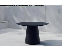 Venture Design Valgomojo stalas Lanzo 120 cm juodas, aliuminis