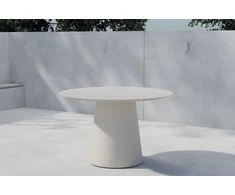 Venture Design Valgomojo stalas Lanzo 120 cm smėlio spalvos, aliuminis
