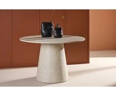 Venture Design Valgomojo stalas, Lanzo, ø120 cm, Beždžio spalva