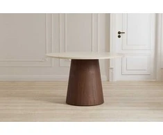 Venture Design Valgomojo stalas Lanzo smėlio spalvos MDF