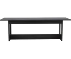 Venture Design Valgomojo stalas, Milly, 100x235 cm, Juodas