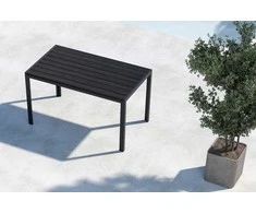 Venture Design Valgomojo stalas Mirko 140x80x74 cm Juodas