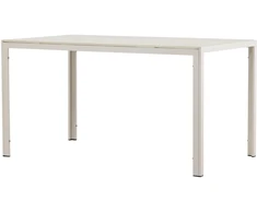 Venture Design Valgomojo stalas Mirko 140x80x74 cm, smėlio spalvos, polišildytas medienos
