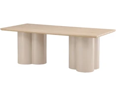 Venture Design Valgomojo stalas Olivia 100x210 cm Smėlio spalvos