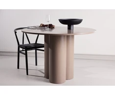 Venture Design Valgomojo stalas Olivia 110 cm tamsiai rudos spalvos MDF