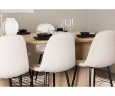 Venture Design Valgomojo stalas Olivia 210x100 cm Baltas