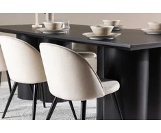 Venture Design Valgomojo stalas Olivia 210x100 cm Juodas