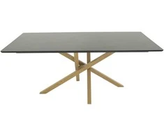 Venture Design Valgomojo stalas, Piazza, 180x90 cm, Juodas