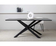 Venture Design Valgomojo stalas, Piazza, 180x76x90 cm, Juodas