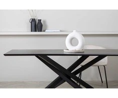 Venture Design Valgomojo stalas, Piazza, 180x76x90 cm, Juodas