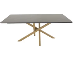 Venture Design Valgomojo stalas, Piazza, 180x90 cm, Juodas