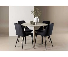 Venture Design Valgomojo stalas Plaza 100 cm baltas MDF