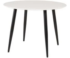 Venture Design Valgomojo stalas, Plaza, 100 cm, Balta/Juoda