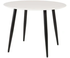 Venture Design Valgomojo stalas, Plaza, 100 cm, Balta/Juoda