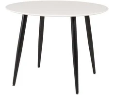 Venture Design Valgomojo stalas, Plaza, 100 cm, Balta/Juoda